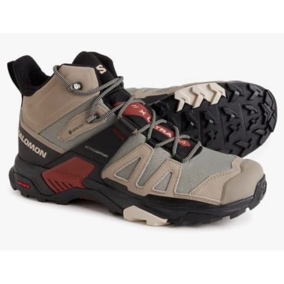 Salomon Other - Salomon X Ultra 4 Mid Gore-Tex Hiking Boots Waterproof Vintage Khaki Black US 13